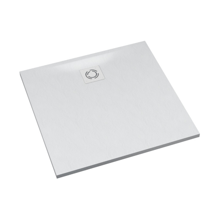 Schedline Brodzik kompozytowy Stabilsound Plus® Magnific White Stone 90x90x3,5 cm, kwadratowy, Gwarancja 15 lat